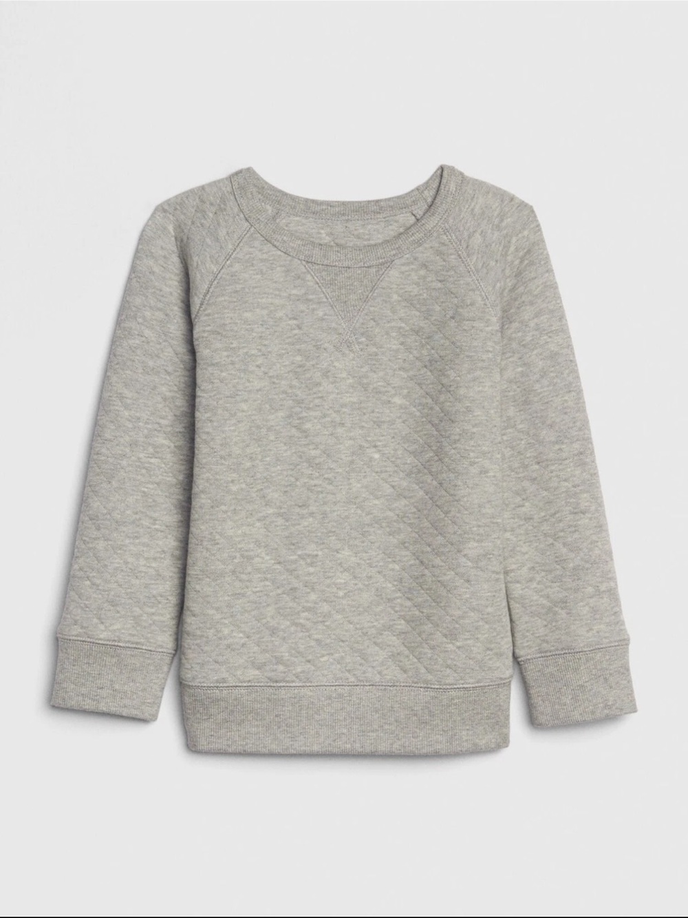GAP Quilted Light Gray Crewneck Sweatshirt Size 4T